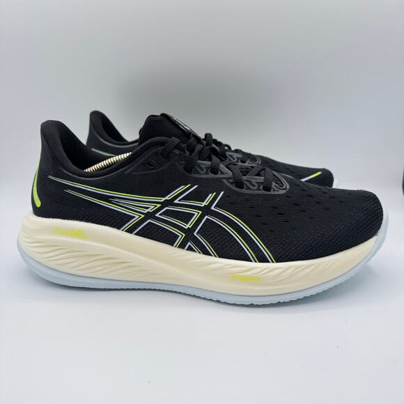 ASICS Gel-Cumulus 26 Black Safety Yellow Road Running Sneakers Men’s Size 9